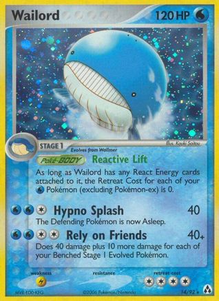 Wailord  - Reverse Holofoil Legend Maker - Holo Rare