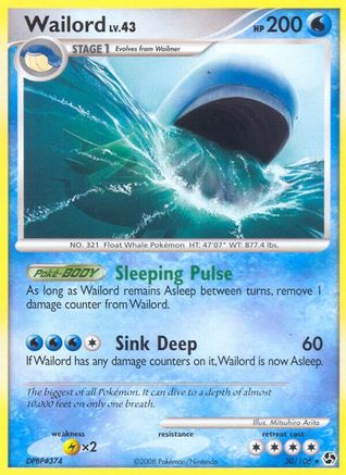 Wailord  - Reverse Holofoil Great Encounters - Rare