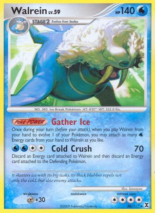 Walrein  - Reverse Holofoil Rising Rivals - Rare