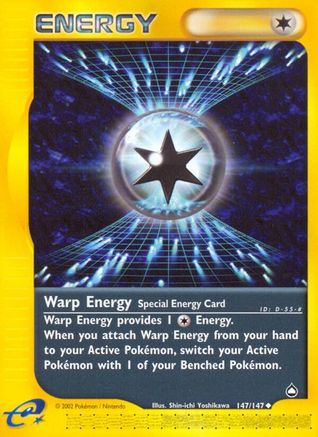 Warp Energy  - Reverse Holofoil Aquapolis - Uncommon