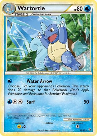 Wartortle 042  - Reverse Holofoil Unleashed - Uncommon