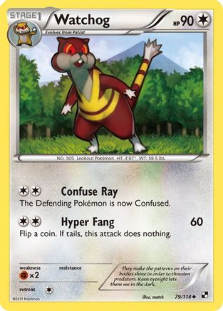 Watchog  - Reverse Holofoil Black and White - Uncommon