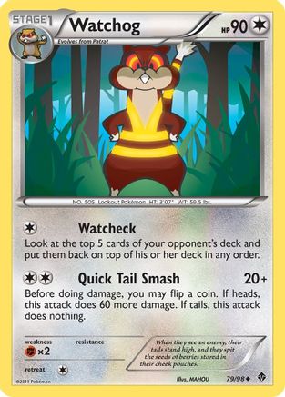 Watchog  - Reverse Holofoil Emerging Powers - Uncommon