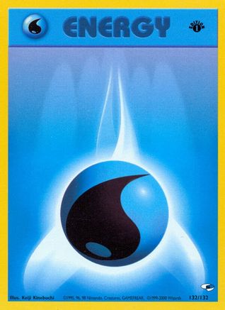 Water Energy 132  - 1st Edition Gym Heroes - Common