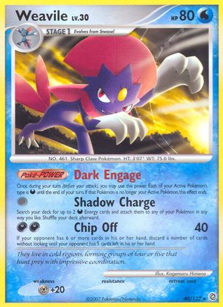 Weavile  Secret Wonders - Rare