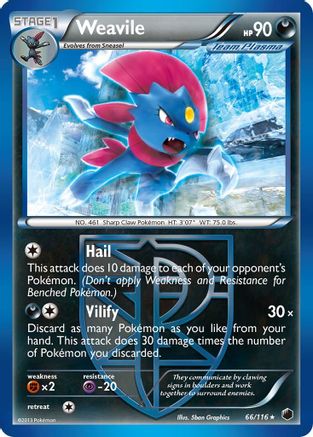 Weavile (Team Plasma)  Plasma Freeze - Rare