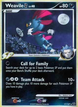 Weavile G  - Reverse Holofoil Platinum - Holo Rare