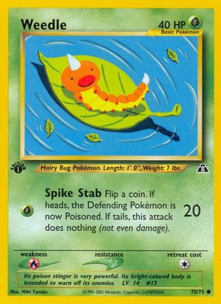 Weedle 070  - 1st Edition Neo Discovery - Common