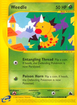 Weedle (115)  - Reverse Holofoil Skyridge - Common