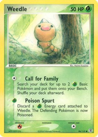 Weedle 086  FireRed & LeafGreen - Common