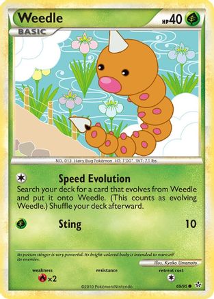 Weedle  - Reverse Holofoil Unleashed - Common