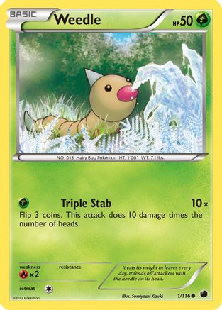 Weedle/116  - Reverse Holofoil Plasma Freeze - Common