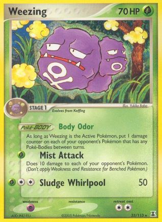 Weezing  - Reverse Holofoil Delta Species - Rare