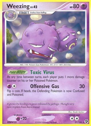 Weezing  - Reverse Holofoil Great Encounters - Rare