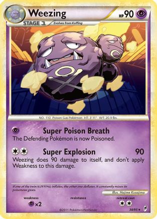 Weezing  - Reverse Holofoil Call of Legends - Rare
