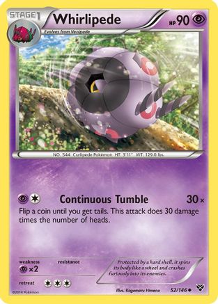 Whirlipede  - Reverse Holofoil XY Base Set - Uncommon