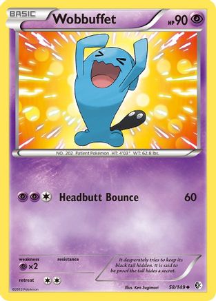Wobbuffet  - Reverse Holofoil Boundaries Crossed - Uncommon