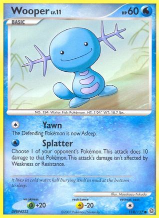 Wooper 118  Secret Wonders - Common