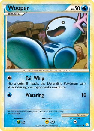 Wooper 088  - Reverse Holofoil HeartGold SoulSilver - Common