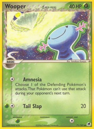 Wooper (Delta Species) 071  - Reverse Holofoil Dragon Frontiers - Common