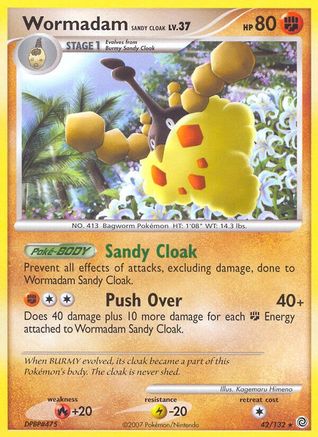 Wormadam Sandy Cloak  - Reverse Holofoil Secret Wonders - Rare