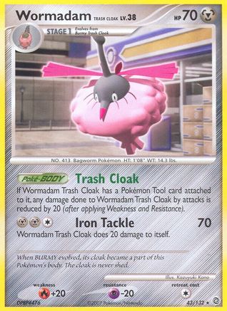Wormadam Trash Cloak  - Reverse Holofoil Secret Wonders - Rare