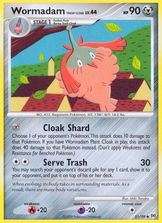 Wormadam Trash Cloak 051  Arceus - Uncommon