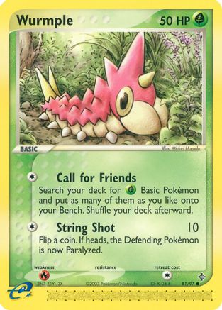 Wurmple 081/97  - Reverse Holofoil Dragon - Common