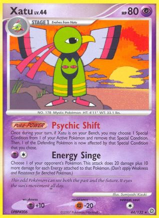 Xatu  - Reverse Holofoil Secret Wonders - Rare
