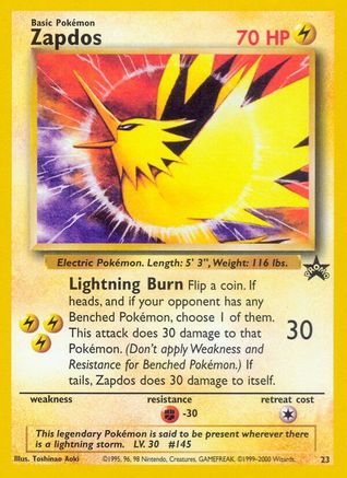 Zapdos 023  WoTC Promo - Promo