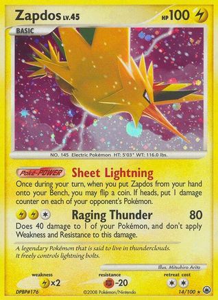 Zapdos  - Holofoil Majestic Dawn - Holo Rare