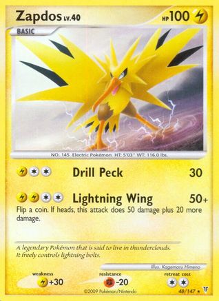 Zapdos (48)  - Reverse Holofoil Supreme Victors - Rare