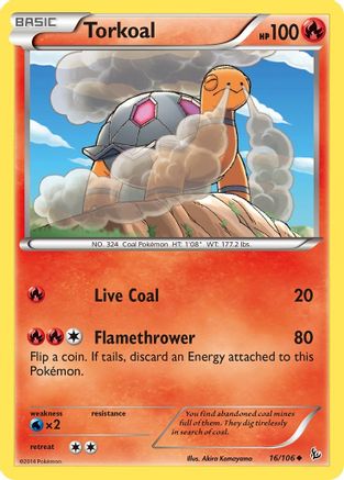 Torkoal 016  XY  Flashfire - Uncommon