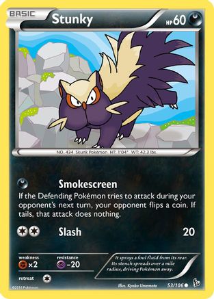 Stunky (53) 053  - Reverse Holofoil XY  Flashfire - Common
