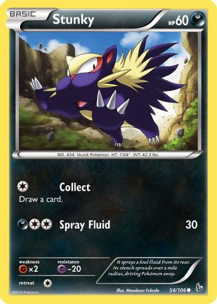 Stunky (54) 054  - Reverse Holofoil XY  Flashfire - Common