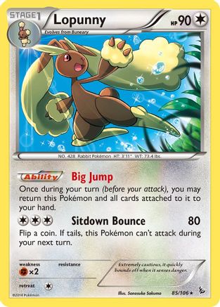 Lopunny 085  XY  Flashfire - Rare