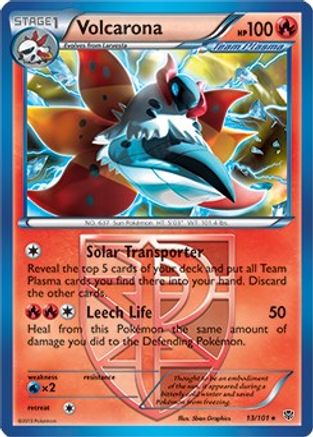 Volcarona - 13/101 (BW Plasma Blast)/101  - Holofoil Deck Exclusives - Holo Rare