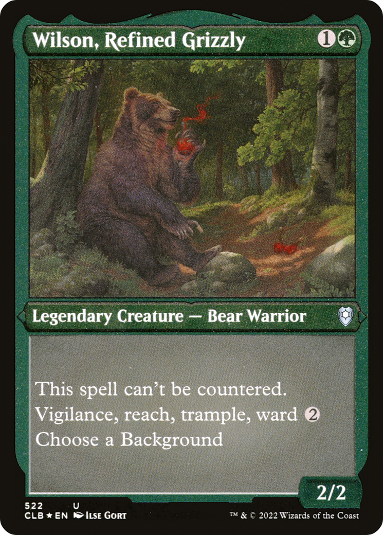 Wilson, Refined Grizzly (Foil Etched) [Commander Legends: Battle for Baldur's Gate]