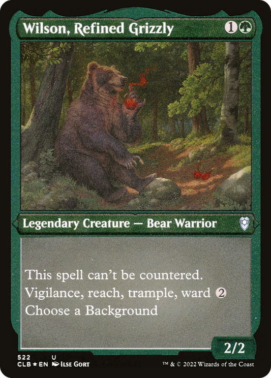 Wilson, Refined Grizzly (Foil Etched) [Commander Legends: Battle for Baldur's Gate]