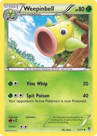Weepinbell 002  XY  Furious Fists - Uncommon