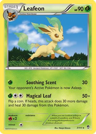 Leafeon 007  - Reverse Holofoil XY  Furious Fists - Rare