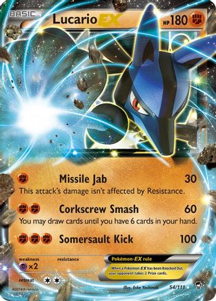 Lucario EX 054  - Holofoil XY  Furious Fists - Ultra Rare