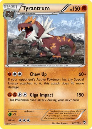 Tyrantrum 062  XY  Furious Fists - Rare