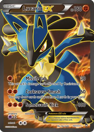 Lucario EX (107 Full Art) 107  - Holofoil XY  Furious Fists - Ultra Rare