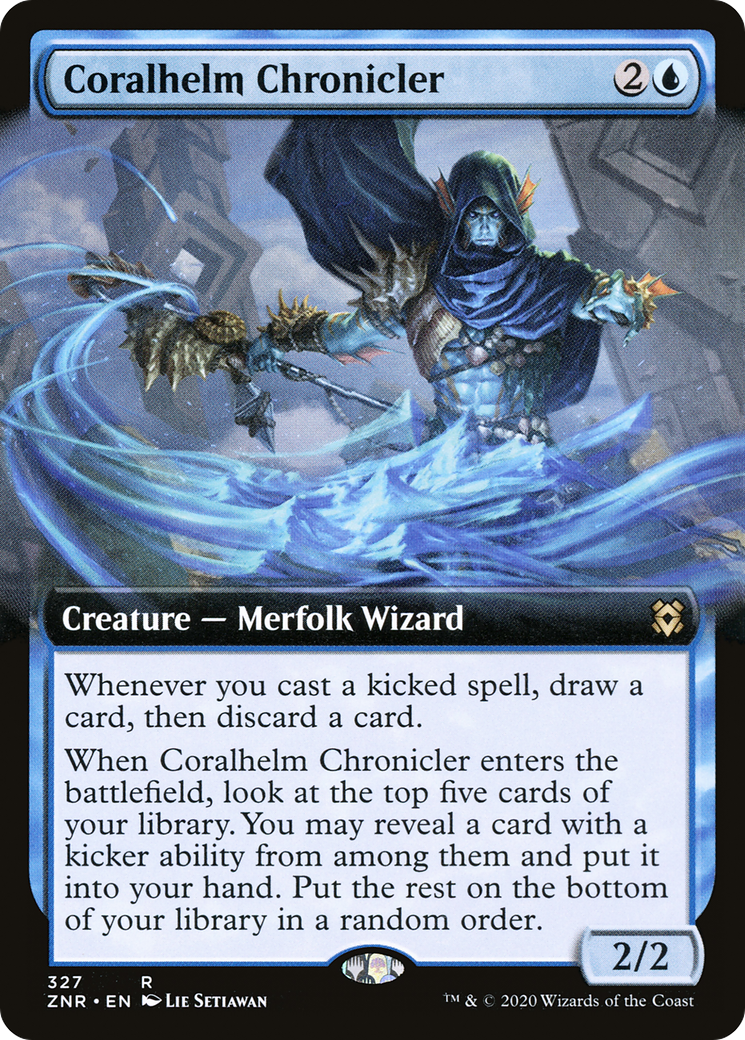 Coralhelm Chronicler (Extended Art) [Zendikar Rising]