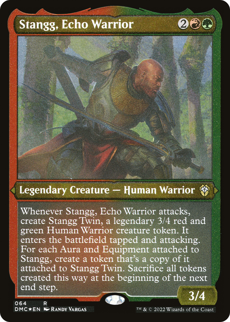 Stangg, Echo Warrior (Foil Etched) [Dominaria United Commander]