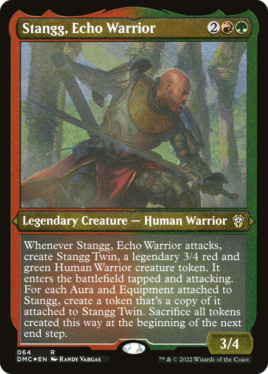 Stangg, Echo Warrior (Foil Etched) [Dominaria United Commander]