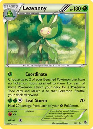 Leavanny 007  - Reverse Holofoil XY  Phantom Forces - Rare