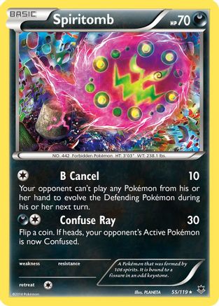 Spiritomb 055  - Reverse Holofoil XY  Phantom Forces - Rare