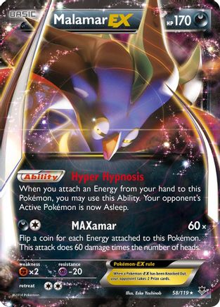 Malamar EX  - Holofoil XY  Phantom Forces - Ultra Rare